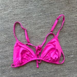 Frankies Bikinis Vibrant Pink Triangle Bikini Top